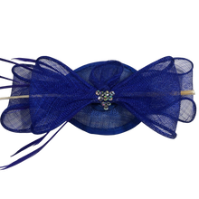Load image into Gallery viewer, Stunning Blue Bow Fascinator FS024