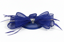 Load image into Gallery viewer, Stunning Blue Bow Fascinator FS024