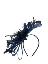 Load image into Gallery viewer, Stunning Navy Stacey Fascinator. (FS006)