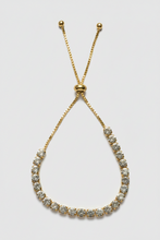 Load image into Gallery viewer, Gold Rhinestone Adjustable Bracelet BR17