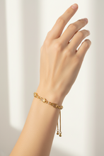 Load image into Gallery viewer, Gold Teardrop Rhinestone Adjustable Bracelet BR18