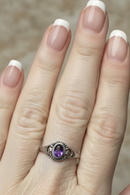 Load image into Gallery viewer, Amethyst Sterling Silver ring size 3, 5, 8, 9, 13 BR059