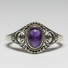 Load image into Gallery viewer, Amethyst Sterling Silver ring size 3, 5, 8, 9, 13 BR059