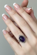 Load image into Gallery viewer, Amethyst Sterling silver ring sizes 6, 7, 8, 9, 11, 12, 13, 14 (BR016)
