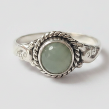 Load image into Gallery viewer, Aquamarine Sterling silver ring sizes 3, 6, 13, 14 (BR008)