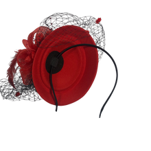 Load image into Gallery viewer, Stunning Red Fascinator (FS035)
