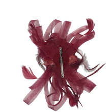 Load image into Gallery viewer, Stunning Plum Stacey Fascinator. (FS008)