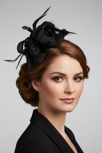 Load image into Gallery viewer, Stunning Black Fascinator. FS140