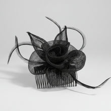 Load image into Gallery viewer, Stunning Black Fascinator FS183