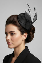 Load image into Gallery viewer, Stunning Black Fascinator FS185