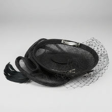 Load image into Gallery viewer, Stunning Black Fascinator FS188