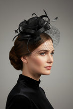 Load image into Gallery viewer, Stunning Black Fascinator FS195