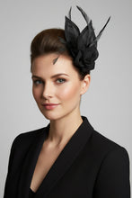 Load image into Gallery viewer, Stunning Black Fascinator FS214