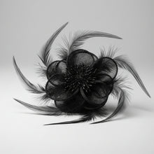 Load image into Gallery viewer, Stunning Black Fascinator FS182