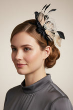 Load image into Gallery viewer, Stunning Black & Brown Feather Fascinator FS211