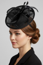 Load image into Gallery viewer, Stunning Black Fascinator FS189