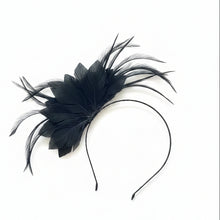 Load image into Gallery viewer, Stunning Black Feather Fascinator FS213