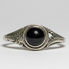Load image into Gallery viewer, Black Onyx Sterling Silver ring size 8, 10, 11, 12 BR060