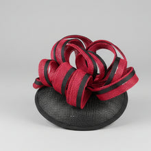 Load image into Gallery viewer, Stunning Red & Black Fascinator FS202