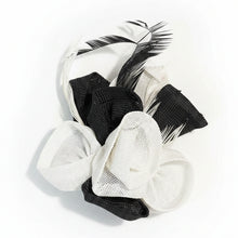 Load image into Gallery viewer, Stunning Black & White Fascinator. FS048