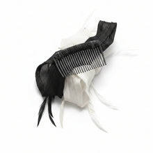 Load image into Gallery viewer, Stunning Black & White Fascinator. FS055