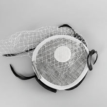 Load image into Gallery viewer, Stunning White & Black Fascinator FS224