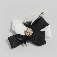 Load image into Gallery viewer, Stunning Black & White Fascinator. FS133