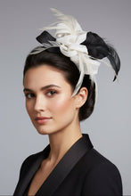 Load image into Gallery viewer, Stunning Black & White Fascinator. FS055