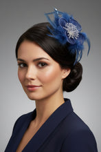 Load image into Gallery viewer, Stunning Blue Fascinator. FS098