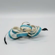 Load image into Gallery viewer, Stunning Blue & Cream Fascinator. FS113