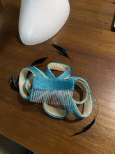 Load image into Gallery viewer, Stunning Blue & Cream Fascinator. FS113