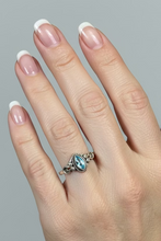 Load image into Gallery viewer, Blue Topaz Sterling silver ring sizes 14 (BR005)