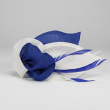 Load image into Gallery viewer, Stunning Blue & White Fascinator. FS131