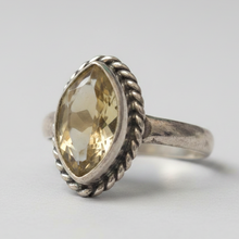 Load image into Gallery viewer, Citrine Sterling silver ring sizes 4, 9, 12, 13. (BR003)