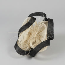 Load image into Gallery viewer, Stunning Cream & Black Fascinator FS173