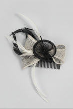 Load image into Gallery viewer, Stunning Cream & Black Fascinator FS174