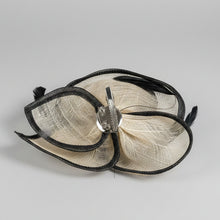 Load image into Gallery viewer, Stunning Cream & Black Fascinator FS175