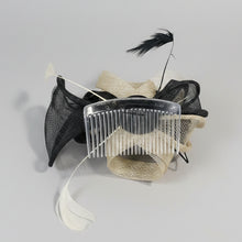 Load image into Gallery viewer, Stunning Cream & Black Fascinator FS176