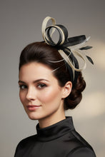 Load image into Gallery viewer, Stunning Cream & Black Fascinator FS177