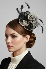Load image into Gallery viewer, Stunning Cream & Black Fascinator FS178