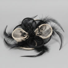 Load image into Gallery viewer, Stunning Cream & Black Fascinator FS178