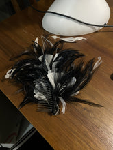 Load image into Gallery viewer, Stunning Cream & Black Feather Fascinator FS179