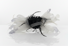 Load image into Gallery viewer, Stunning Grey & Black Stacey Fascinator (FS011)