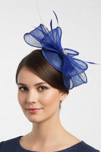 Load image into Gallery viewer, Stunning Blue Bow Fascinator FS024