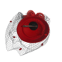 Load image into Gallery viewer, Stunning Red Fascinator (FS035)
