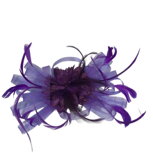 Load image into Gallery viewer, Stunning Purple Stacey fascinator. (FS005)