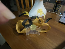 Load image into Gallery viewer, Stunning Yellow & Black Fascinator FS120