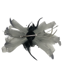 Load image into Gallery viewer, Stunning Grey & Black Stacey Fascinator (FS011)
