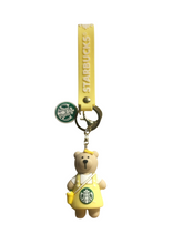 Load image into Gallery viewer, Starbucks Bear Yellow keyring
