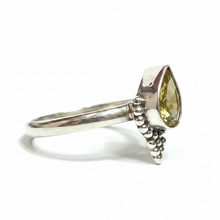 Load image into Gallery viewer, Sterling Silver Citrine gemstone ring. Size 3, 4, 5, 7, 8, 9, 10, 11, 12, 13. BR031